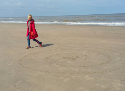 Midwinter Labyrint op het strand van Noordwijk, HSP